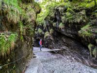 Engstelle in der Klamm mit kleiner Brücke